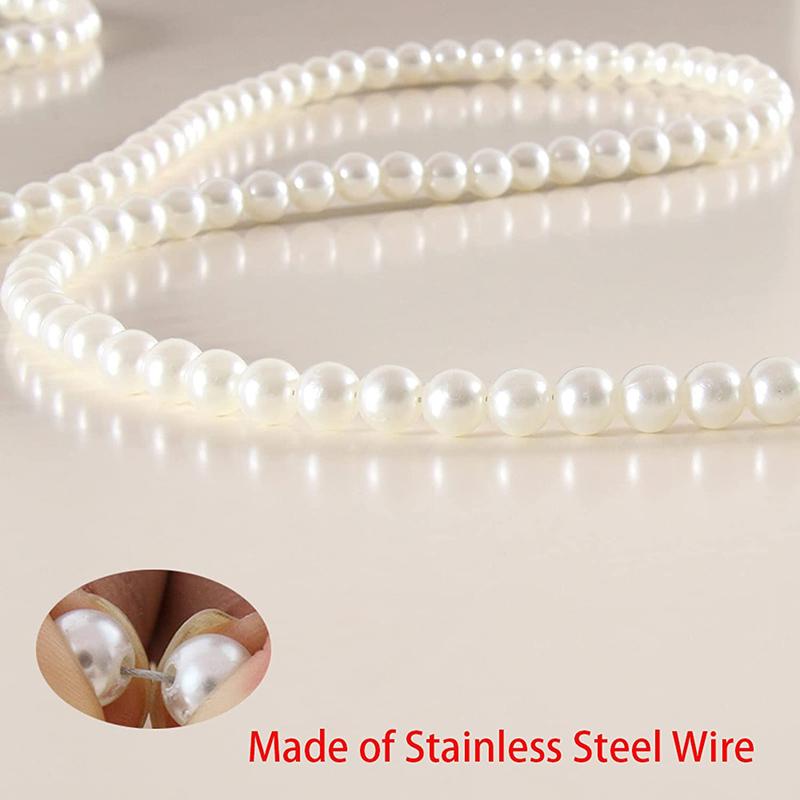 120cm Pearl Leash for Puppy Harness Collar Dog Lead for Walking Outdoor Steel Wire Chain for Dogs Less 7kg Customized Pet Gift