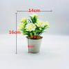 Artificial Gossampinus Malabarica Decorative Flower Pot With Plastic Flowers For Bedroom