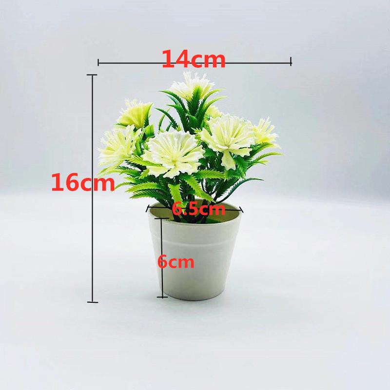 Artificial Gossampinus Malabarica Decorative Flower Pot With Plastic Flowers For Bedroom