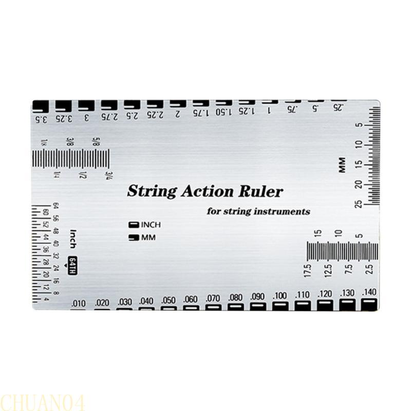 A1A2 Guitar String Height Ruler String Action Gauge Ruler Guitar Repairing Tool for Guitar, Ukulele, Bass, Banjos, Mandolin