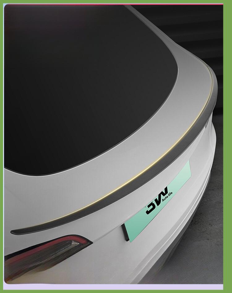 High-Performance Carbon Fiber Rear Spoiler for Tesla