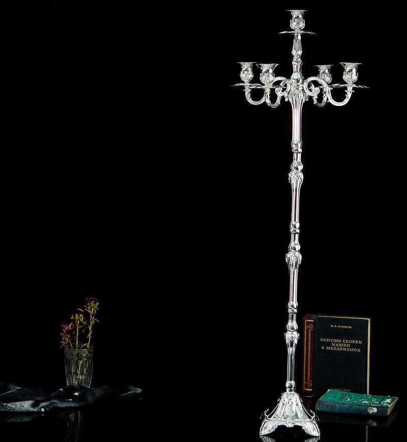 Luxury H65 /85/105cm 5lights Metal Candle Holders Tall Floor Candle Lantern Christmas Decorations For Home Decoration