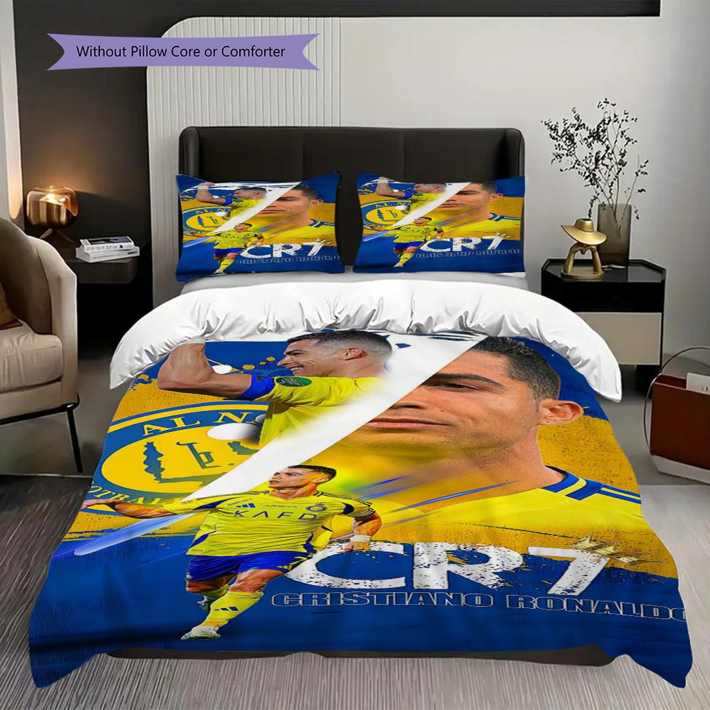Cristiano Ronaldo Legend Forever Threepiece Set Without Core 1 Duvet Cover 2 Pillowcase Without Core Bedding Set Duvet Cover And Pillowcase