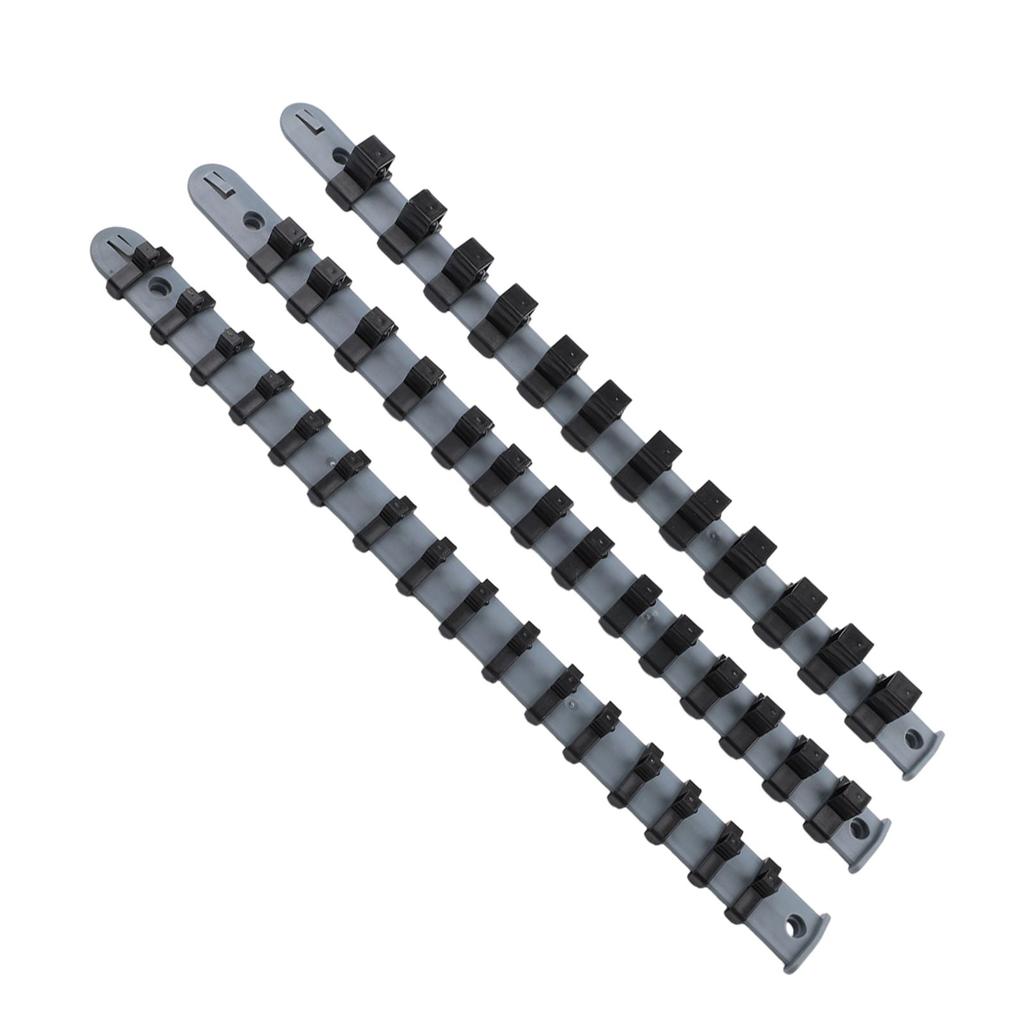 Socket Rail Holder Storage Organizer 34cm/14inch Gray+Black Hand Tools