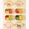WORTHBUY Detachable Divided Plastic Lunch Box For Kids Students Microwave Heatable Portable Sealed Fruit Salad Food Container