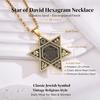 Gold Silver David Star Pendant Necklace, Stainless Steel Star of David Hexagram Jewish Jewelry