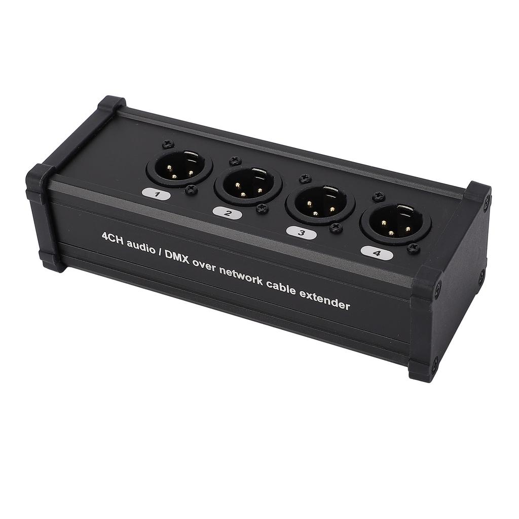 Multi Network XLR Cable Breakout 4 Channel 3 Pin Over RJ45 Ethercon Extender Sound Transmitter
