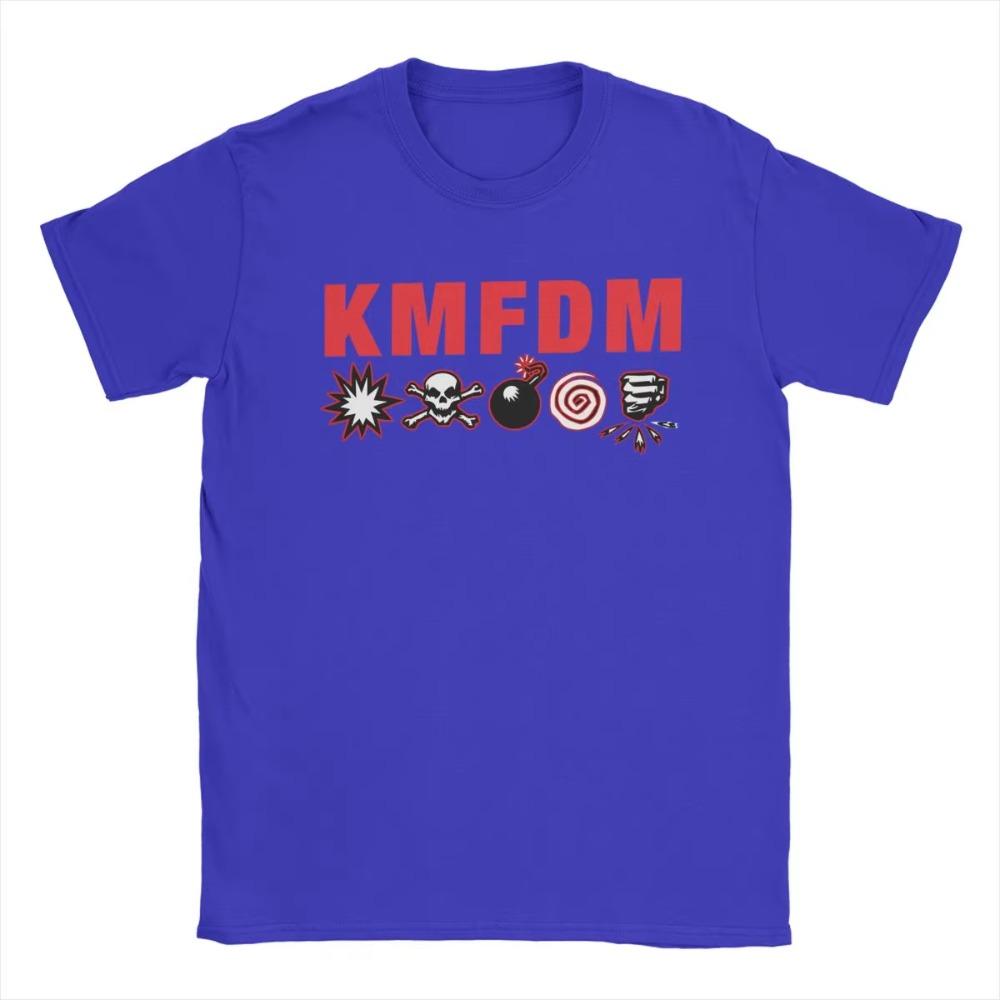 KMFDM T Shirts for Men Pure  Fashion for Male T-Shirt Round Collar Tee Shirt Short Sleeve Tops Summer