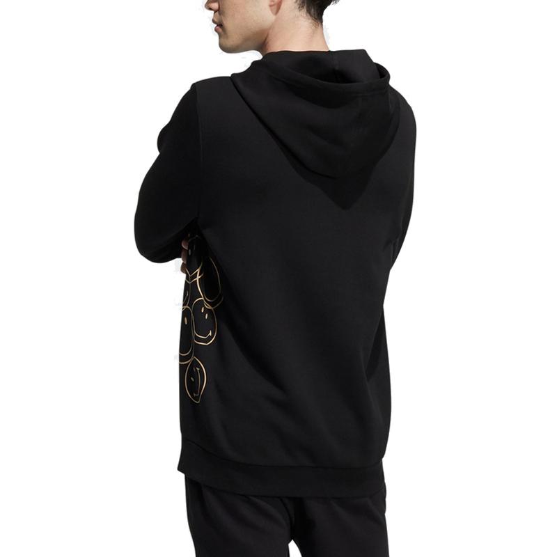Adidas Neo X Smiley Co-Brand Casual Breathable Sports Hoodie Men Hoodie Black HE7955