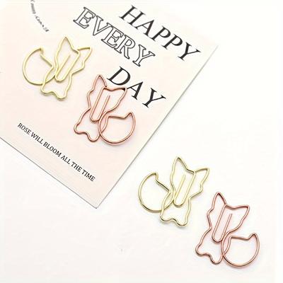 Set mit 20 Eichhörnchen-inspirierten Büroklammern in Roségold & Gold - Charmante Lesezeichen für eine spielerische Büroorganisation