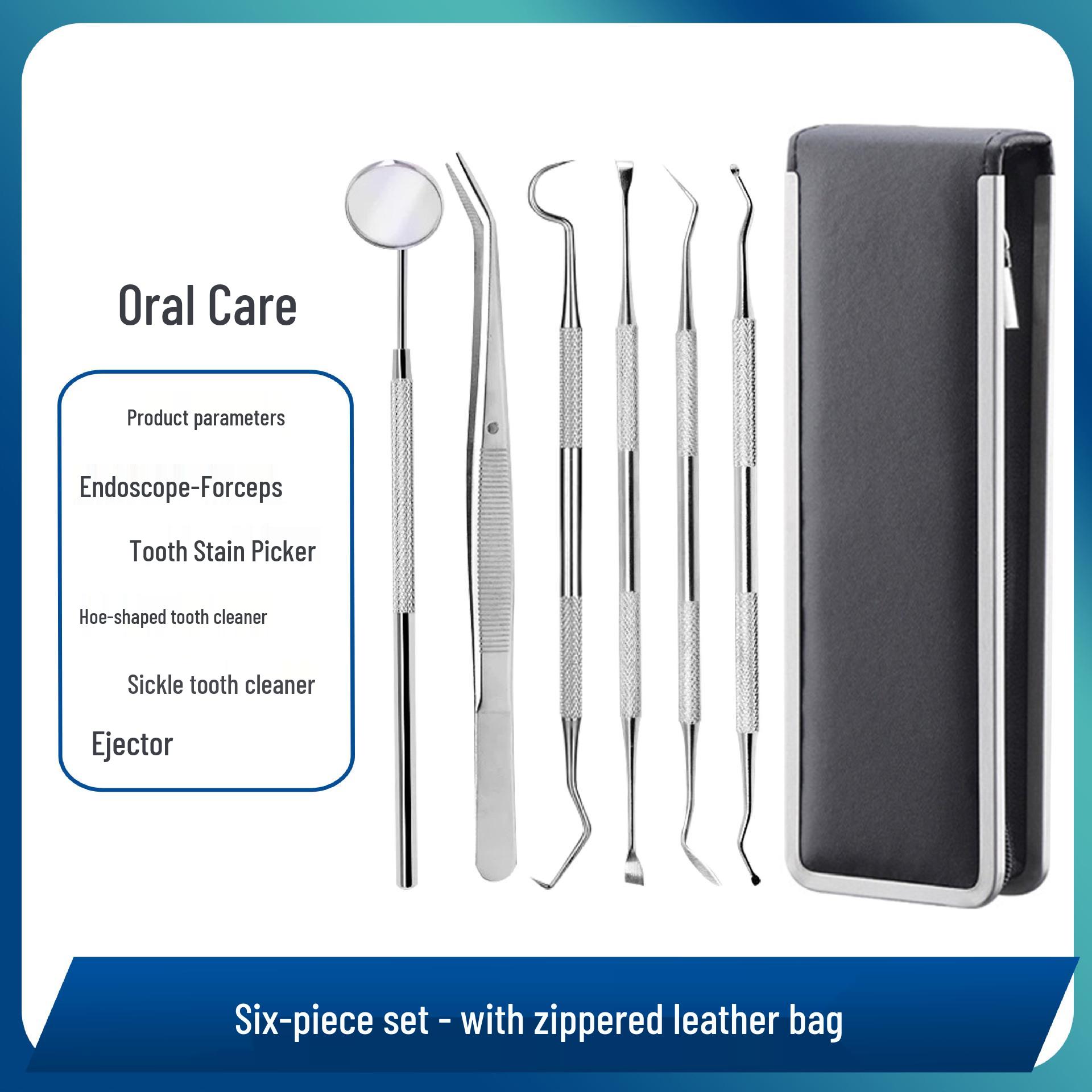 

Набір стоматологічних інструментів для чищення зубів: Видаляйте плями, зубний камінь та наліт за допомогою дзеркала та зонда