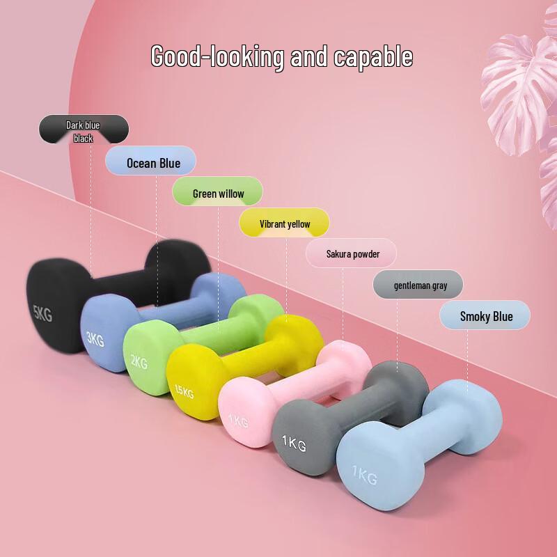 Yueji Tiger Yoga Fitness Flat-Head Dip-Coated Dumbbell