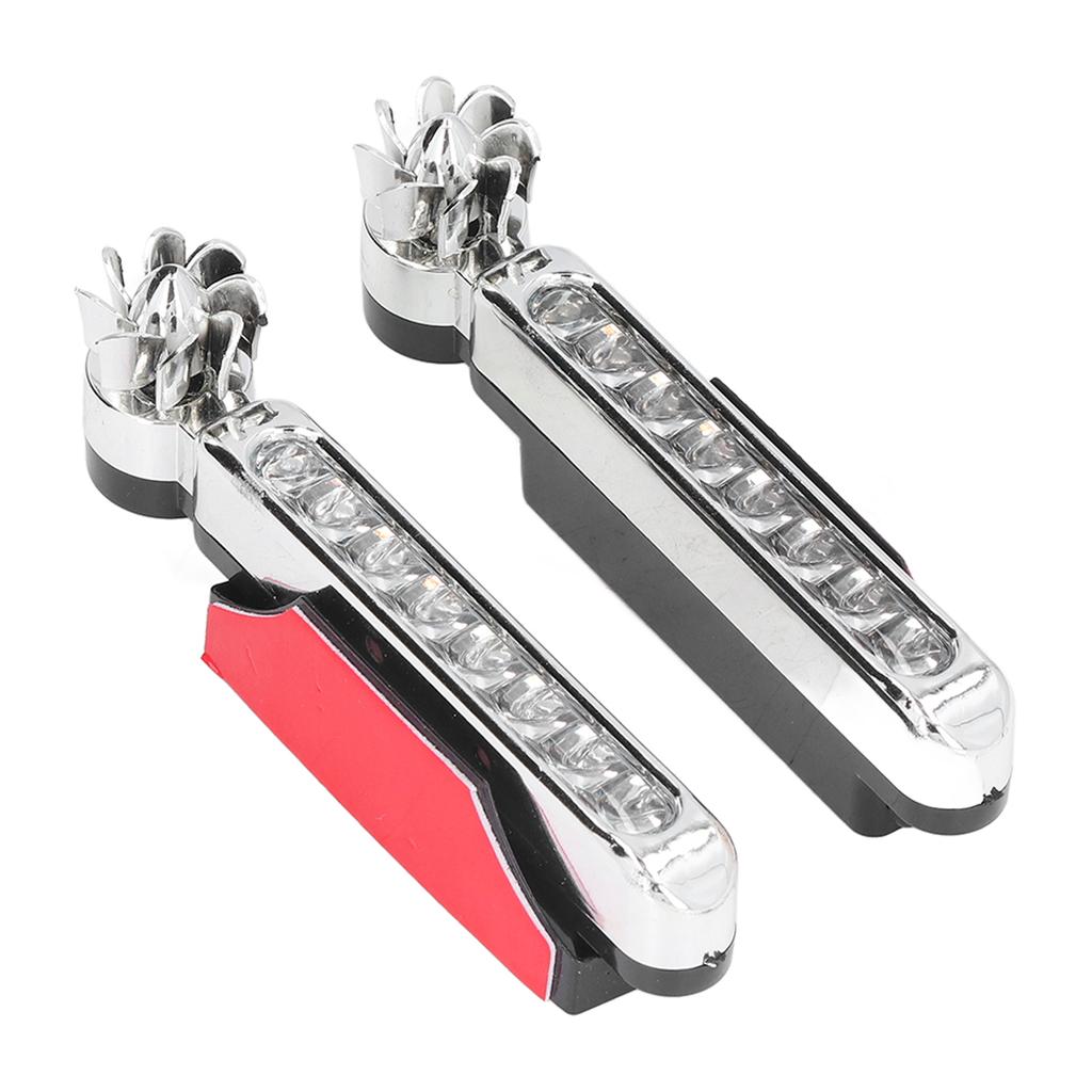 2pcs Wind Powered Daytime Running Light 8 LED Waterproof Car Exterior Lamp for Vehicles
