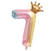 Balon Folie Număr Curcubeu 32 Inch Balon Digital Mini Număr Balon Folie Metalică pentru Petrecere Zi de Naștere Nuntă Decor Fundal