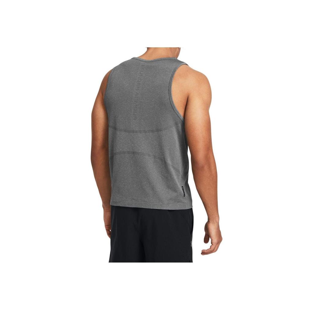 Under Armour Vanish Elite Solid Slim Fit Crew Neck Sleeveless Tank Top Men Tops Gray 1382800-025