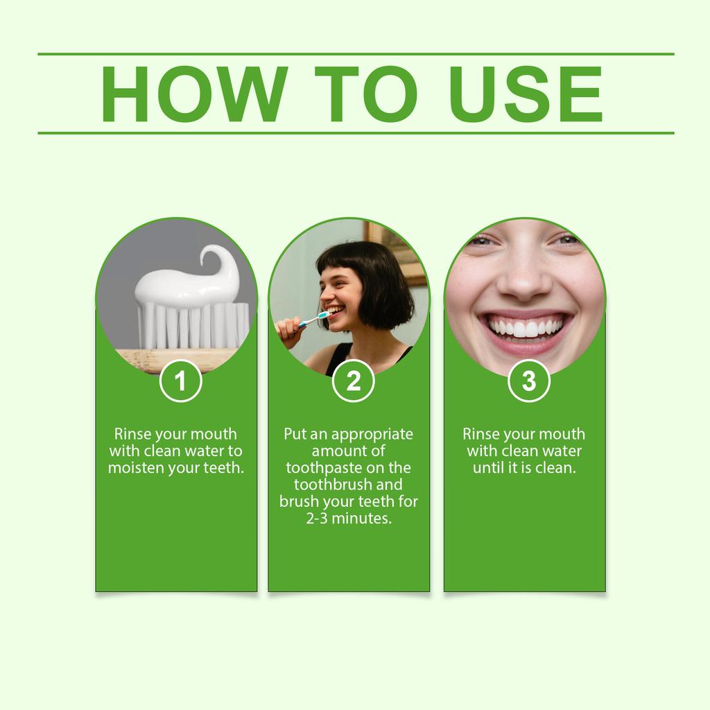 Aloe und Minze Whitening Zahnpasta Ist Sicher, Schützt das Zahnfleisch, Erfrischt den Atem, Bleicht die Zähne, Korrigiert gelbe Zähne und Reinigt die Zähne.