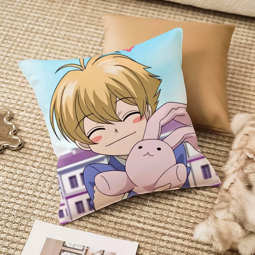 Ouran High School Host Club Pillow Case Sofa And Living Room Decorative Cushion Covers Dust-proof And Mite-proof Invisible Zippe