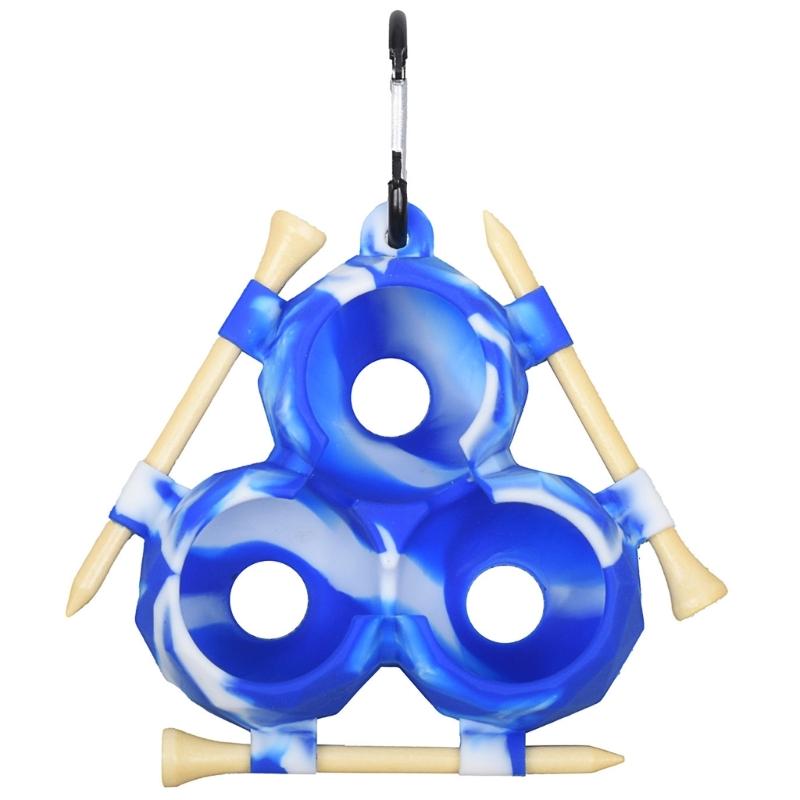 Portable Golf Ball Protective Cover Soft Silicone Golf Ball Holder Light Weight Golf Ball Carriers Accessories Enduring 1 синий/белый