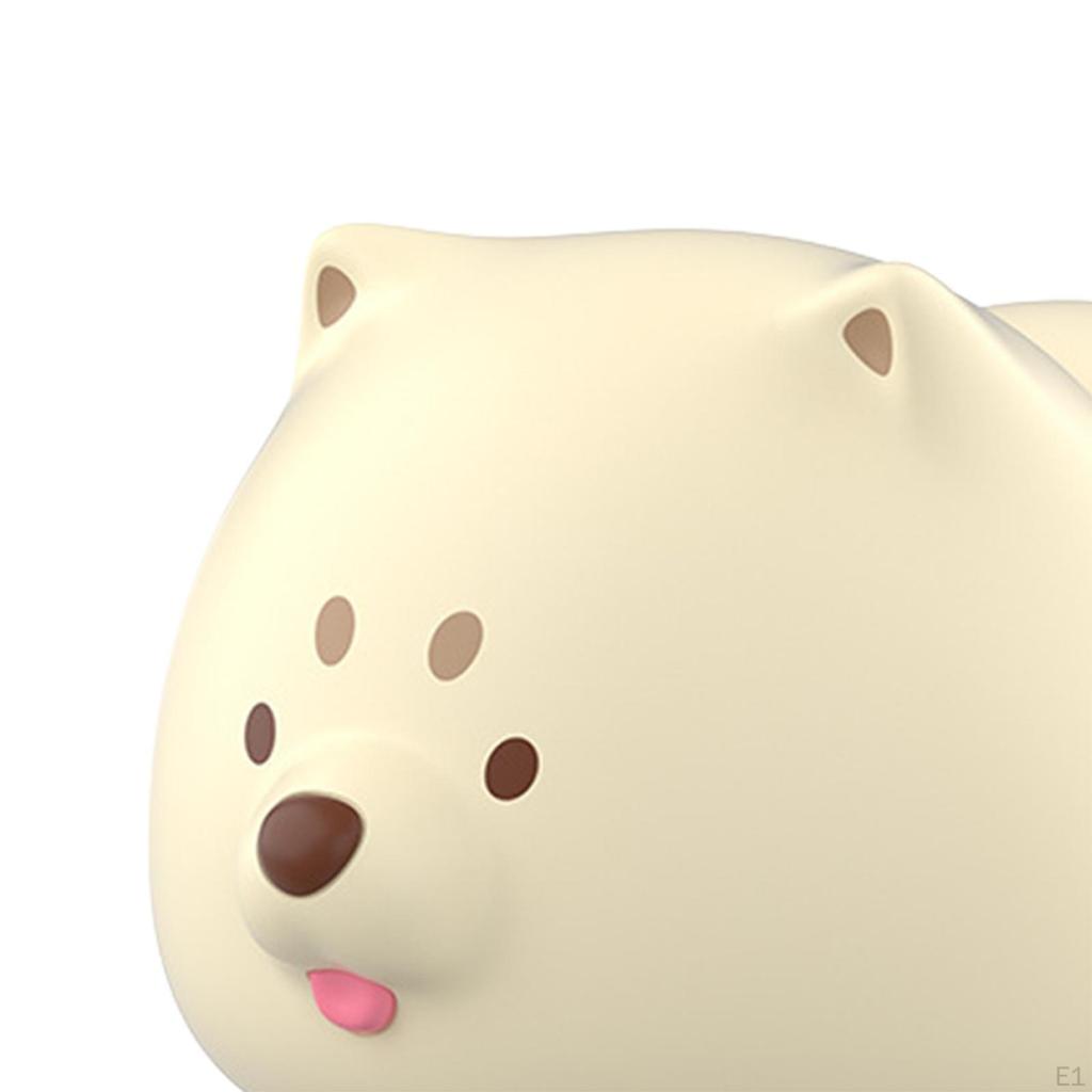 Dog Lamp Night Light for Kids Portable Tap Control Ornament Led Lights Silicone Nightlight