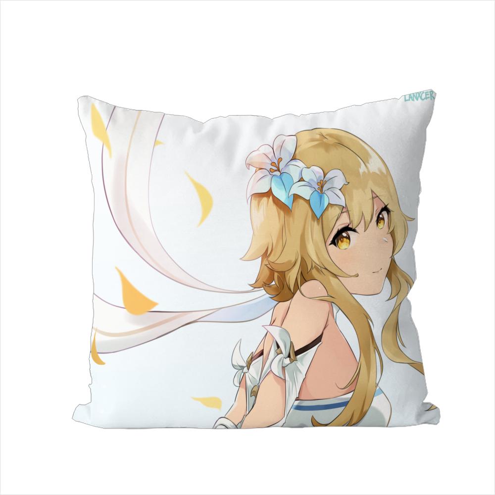 Genshin Impact Pillow Case For Car Sofa Decorative Home Doublesided Print Plush Square Throw Pillow Cushion Cover