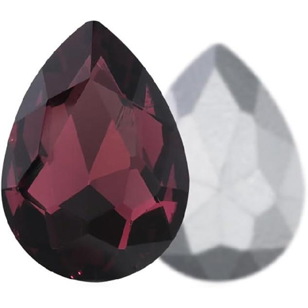 Gold Champagne Teardrop Crystal Rhinestones, 50 Pcs Pointed Back Rhinestone Bulk, 18x25mm Large Glass Crystal Rhinestones Gems for Craft Decor