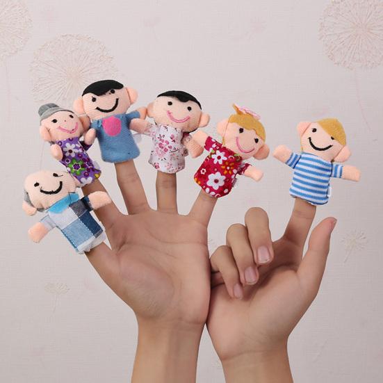 Cartoon Finger Puppet Set Plush Hand Puppets for Storytelling Early Education Soothing Doll Plush Toy Birthday Party Christmas Gifts