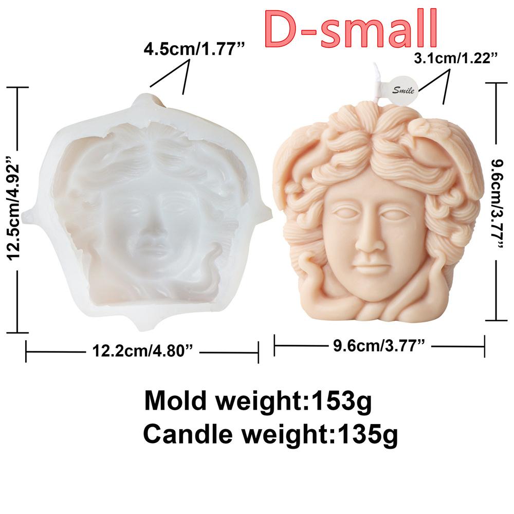

1pc Silicone Mold Medusa Candle Mold Sculpture Body Snake Hair Figure Wax Candles Silicone Mold Decoration Epoxy Resin Mol