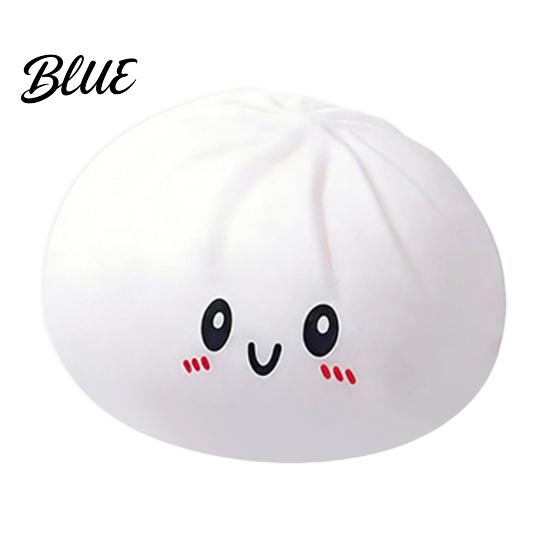 Bun Stress Reliever Smiling Steamed Ball with Steamer Anti-Anxiety Cartoon Dumpling Soft Sensory Toy Squeeze Simulated Dough Fidget