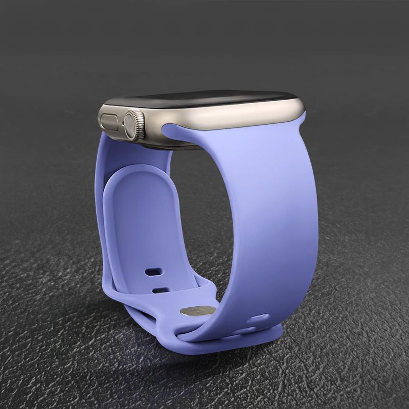 Sport Silicone Strap For Apple Watch Bands 44mm 46mm 42mm 45mm 41mm 49 40mm Correa Bracelet iWatch series 10 11 9 8 7 ultra 3 SE