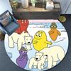 Barbapapa,Round Area Rug,Carpet Rug for Living Room Bedroom Sofa Playroom Decor,Non-slip Floor Mat
