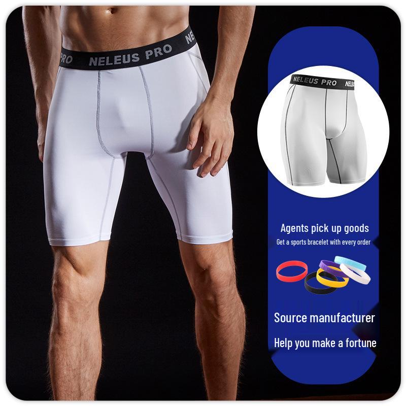 Men's Quick-Dry Sweat-Wicking Tight Shorts - Anti-Chafing Elastic Fitness Base Layer for Running, Basketball, and Training