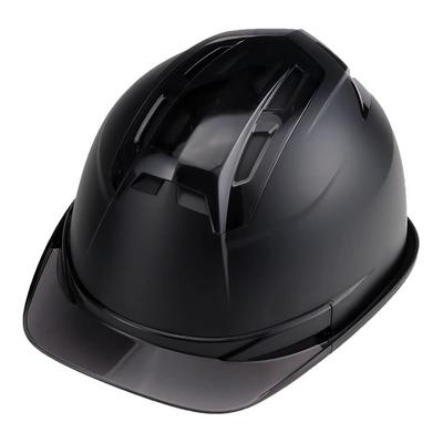 TOYO Toyo Safety Venti EM Helm mit matten Rauchschlitzen, Schwarz, Schirm, 396FEM-S-BK