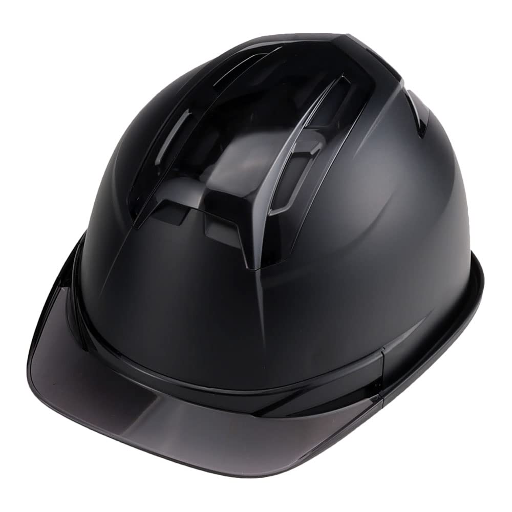 TOYO Toyo Safety Venti EM Helmet with Matte Smoke Vents, Black, Peak, 396FEM-S-BK