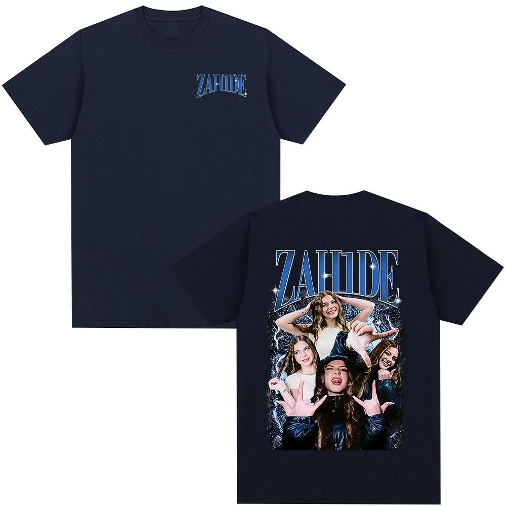 

Футболка с двусторонним принтом Zahide Merch Мужская Женская Одежда Модные Футболки Летняя Хлопковая Оверсайз Круглый Вырез Футболки с Коротким Рукавом 3XL