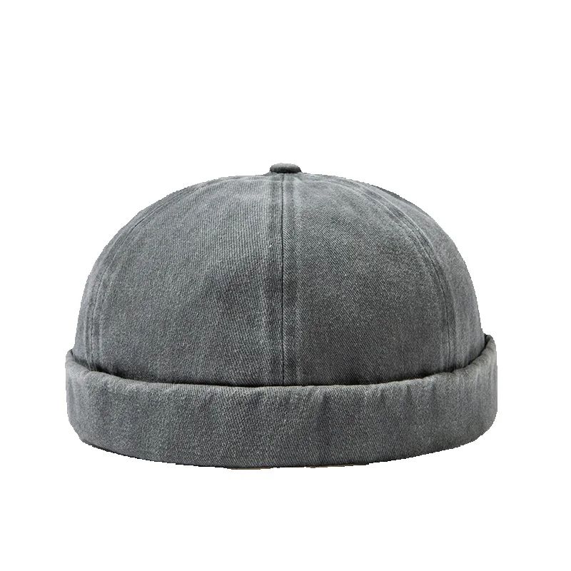 Unisex Washed Cotton Skullcap Beanie Hip Hop Street Style Summer Hat Soft Retro Breathable Casual Cap for Men Women Spring Wear