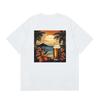 Men's  Round Neck Casual Hawaiian Beach  Printed Short Sleeve T-shirt Top