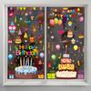 Children's Birthday Party Decoration, Window Scene Arrangement, Cake Shop Glass Stickers, Window Static Stickers, Decorative Window Stickers