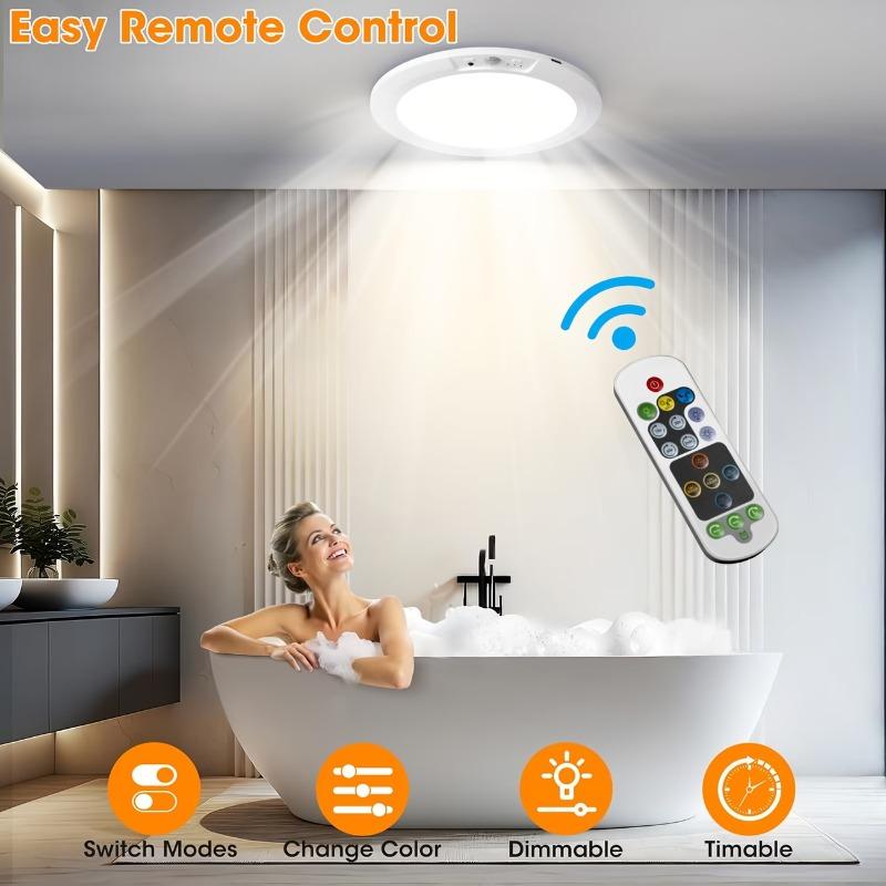 Motion Sensor Rechargeable LED Ceiling Light Round Wireless Security Light for Hallway Stairs Corridor Indoor Home Entryway