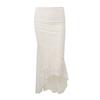 Elegant Lace Two Piece Set Women Irregular Long Skirt and Corset Top French Style Bodycon Dress Matching Sets