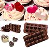 New Heart Shape Silicone Chocolate Mould Truffle Valentine Jelly Ice Soap Candy Chocolate Candy Molds Baking Accessories Cake