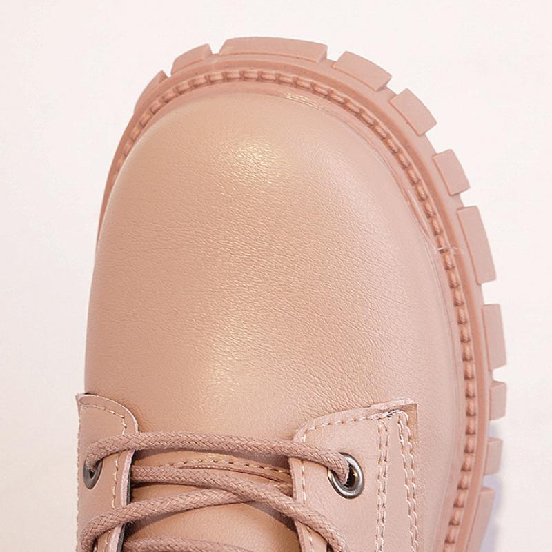 Girls' boots autumn and winter Korean version children's Martin boots, big girls' single boots, princess leather short boots