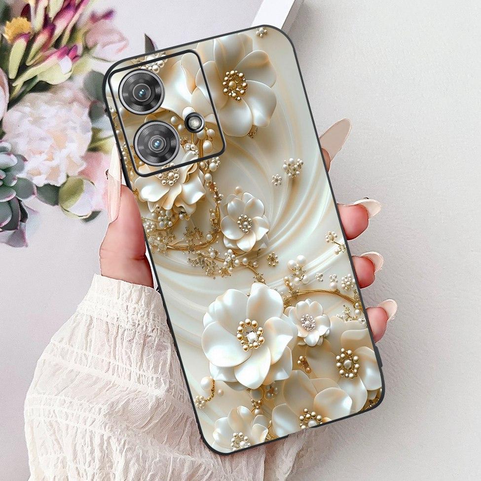 For Motorola Edge 40 Neo Case XT2307-1 Fashion Luxury Cute Cartoon Silicone Shockproof Bumper For Motorola Edge 40Neo Back Cover