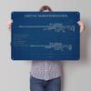 CheyTac M Intervention Blueprint D Texture Printed Poster Custom Vintage Metal Tin Plate Sign for Wall Art House Desk Decor