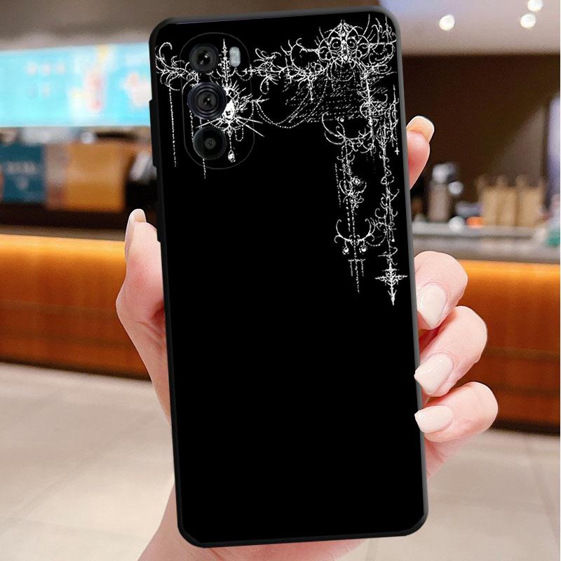 Phone Case For Motorola Edge 60 50 40 Pro 60 50 40 30 Ultra Neo Fusion Moto G Stylus G Gothic Cyber Sigil Cross