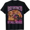 Easily Distracted By Small Wieners Funny Offensive Dachshund Tshirt