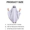 Halloween Spirit Costume Pullover Cloak With Breathable Polyester Fabric For Adults Kids Comfortable Knitted Clothes