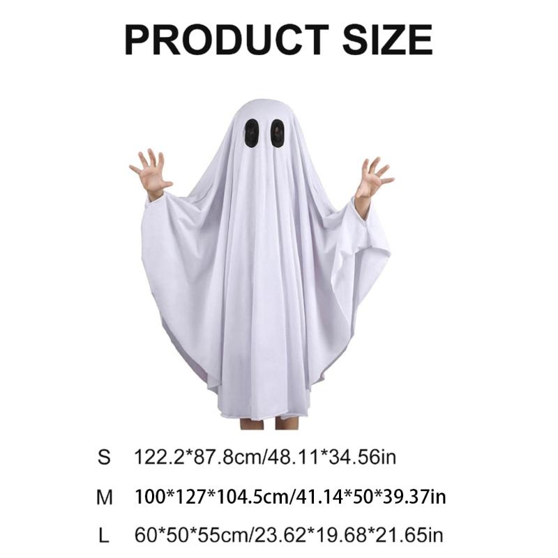Halloween Spirit Costume Pullover Cloak With Breathable Polyester Fabric For Adults Kids Comfortable Knitted Clothes