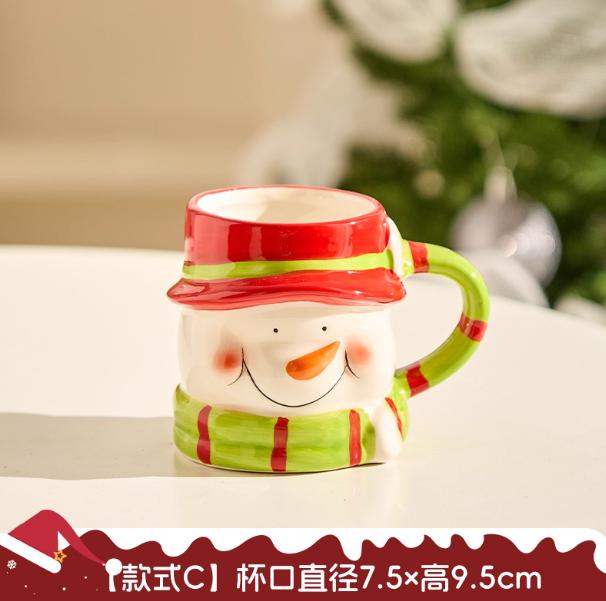 Snowman Mug Creative Large Capacity Ceramic Cup Coffee Cups Lovely Men and Women Birthday Christmas Gift Breakfast Cup
