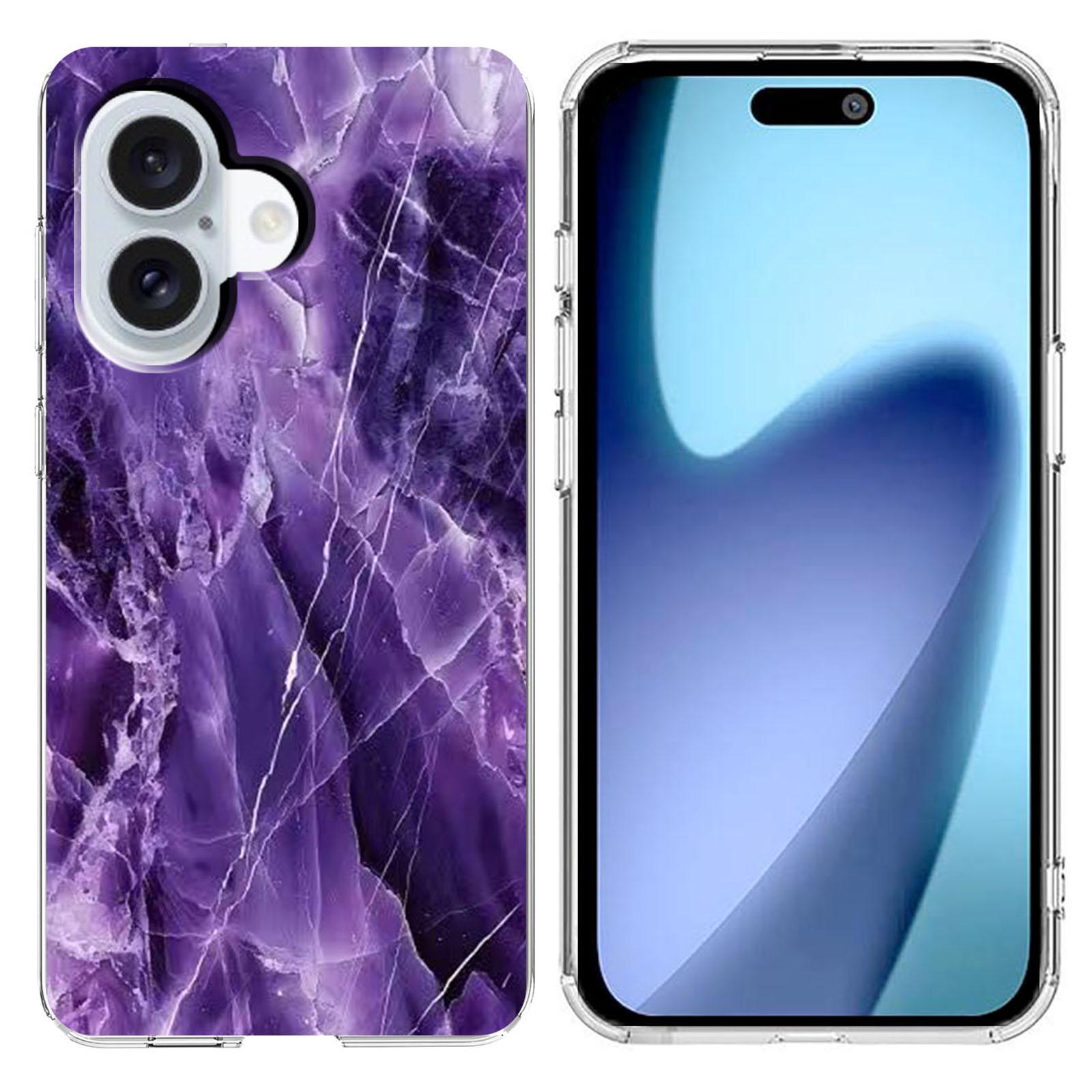 

For iPhone 17 Case Marble Pattern Printing Soft TPU Phone Cover J