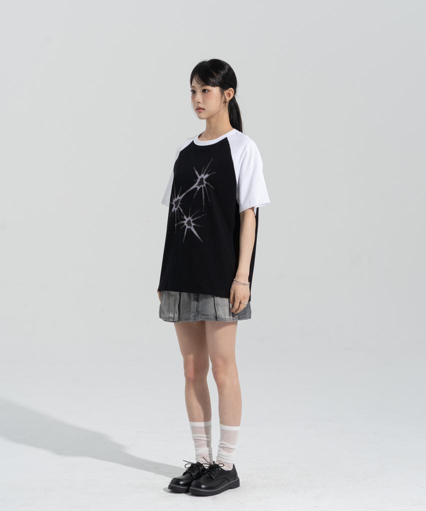Peijeuhwaiteu [Phase_5] Flare Raglan Shortsleeves _Black / 8802026-St20